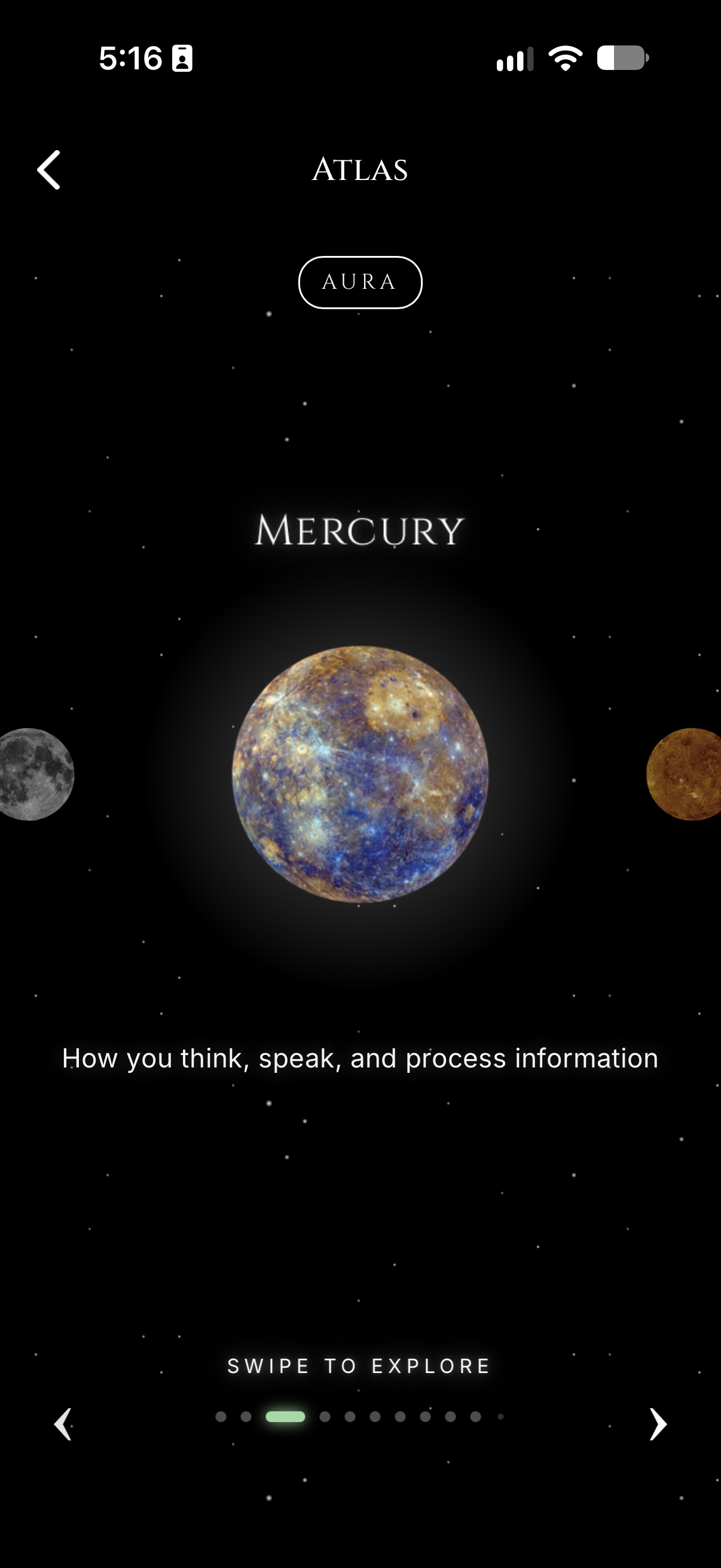 Stars ATLAS Mercury — how you think, speak, and process information